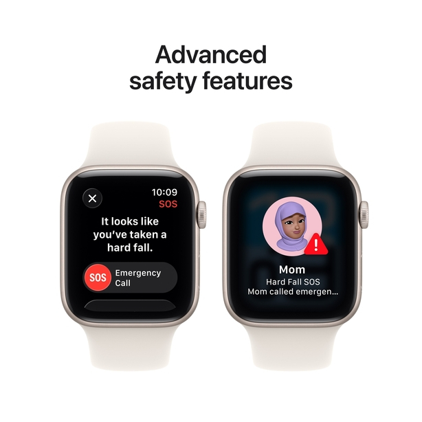 Apple Watch SE 3 GPS + Cellular 44mm Starlight Aluminium Case with Starlight Sport Band - S/M image 7