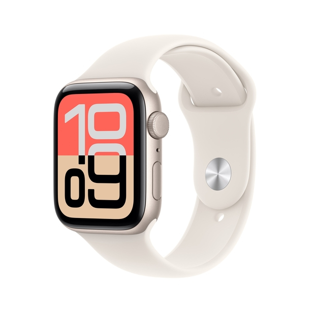 Apple Watch SE 3 GPS 40mm Starlight Aluminium Case with Starlight Sport Band - M/L image 1