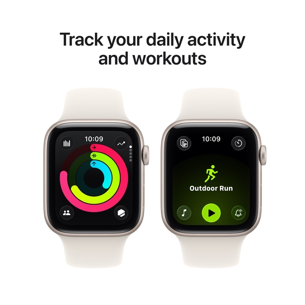 Apple Watch SE 3 GPS 40mm Starlight Aluminium Case with Starlight Sport Band - M/L image 6