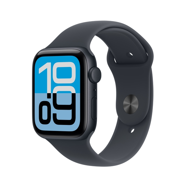 Apple Watch SE 3 GPS 44mm Midnight Aluminium Case with Midnight Sport Band - S/M image 1