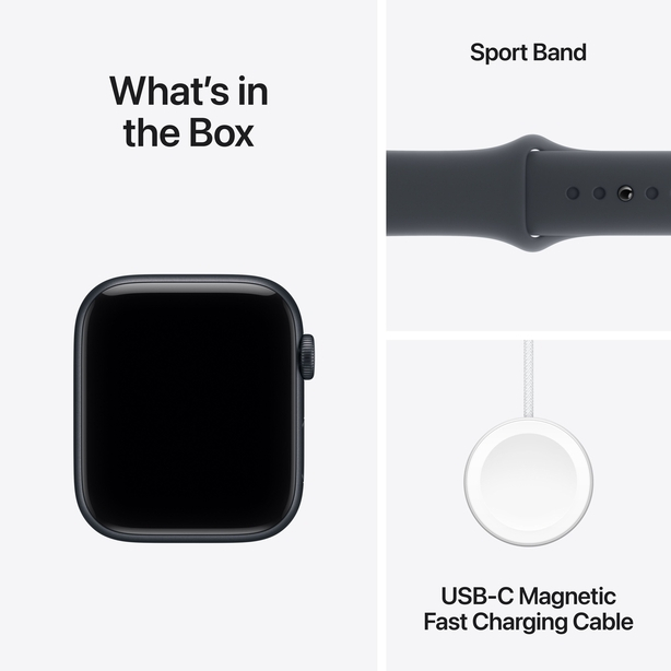 Apple Watch SE 3 GPS 44mm Midnight Aluminium Case with Midnight Sport Band - S/M image 8
