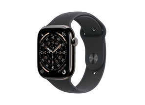 Apple Watch Series 11 GPS + Cellular 46mm Slate Titanium Case with Black Sport Band - M/L