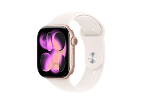 Apple Watch Series 11 GPS 42mm Rose Gold Aluminium Case with Light Blush Sport Band - S/M