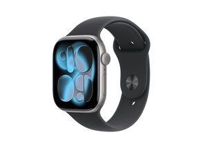 Apple Watch Series 11 GPS 46mm Space Grey Aluminium Case with Black Sport Band - M/L