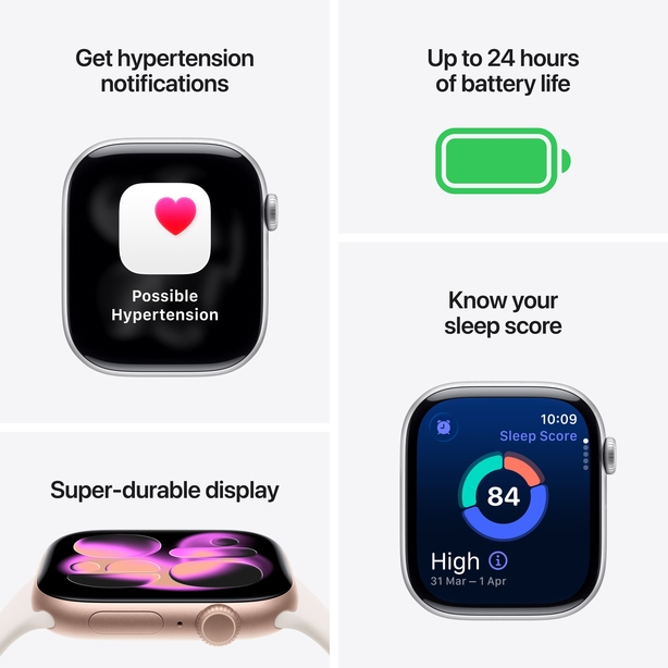 Apple Watch Series 11 GPS + Cellular 42mm Gold Titanium Case with Gold Milanese Loop image 3