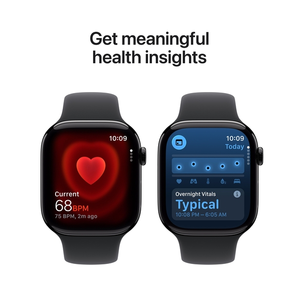 Apple Watch Series 11 GPS + Cellular 42mm Jet Black Aluminium Case with Black Sport Band - S/M image 4