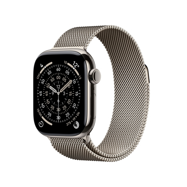 Apple Watch Series 11 GPS + Cellular 42mm Natural Titanium Case with Natural Milanese Loop image 1