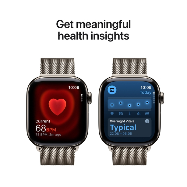 Apple Watch Series 11 GPS + Cellular 42mm Natural Titanium Case with Natural Milanese Loop image 5