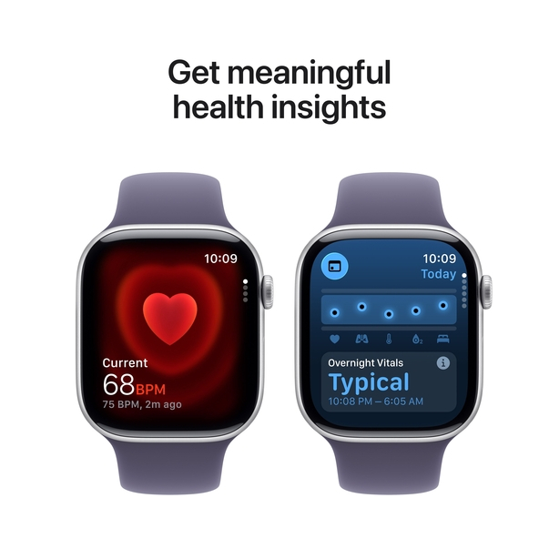 Apple Watch Series 11 GPS + Cellular 42mm Silver Aluminium Case with Purple Fog Sport Band - M/L image 5