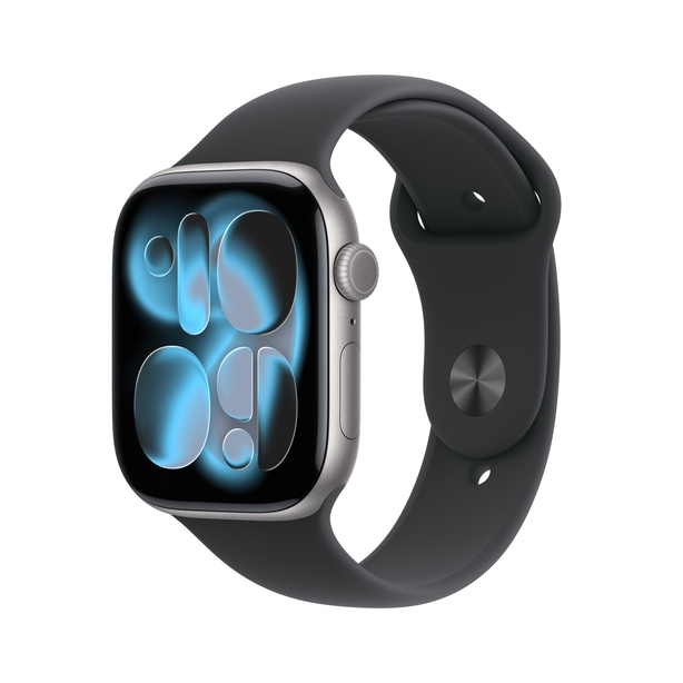 Apple Watch Series 11 GPS + Cellular 42mm Space Grey Aluminium Case with Black Sport Band - S/M image 1