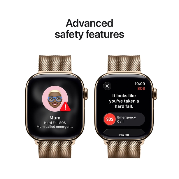 Apple Watch Series 11 GPS + Cellular 46mm Gold Titanium Case with Gold Milanese Loop - M/L image 6