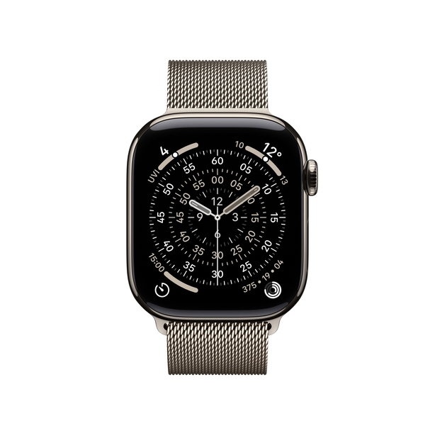 Apple Watch Series 11 GPS + Cellular 46mm Natural Titanium Case with Natural Milanese Loop - S/M image 2
