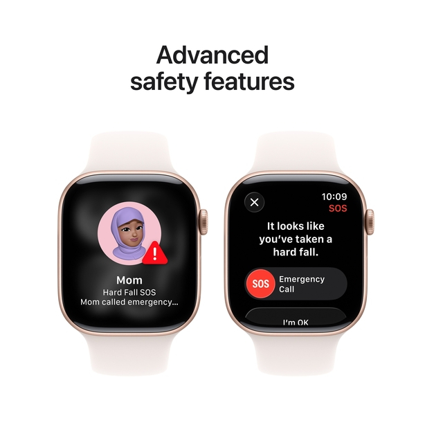 Apple Watch Series 11 GPS + Cellular 46mm Rose Gold Aluminium Case with Light Blush Sport Band - M/L image 6