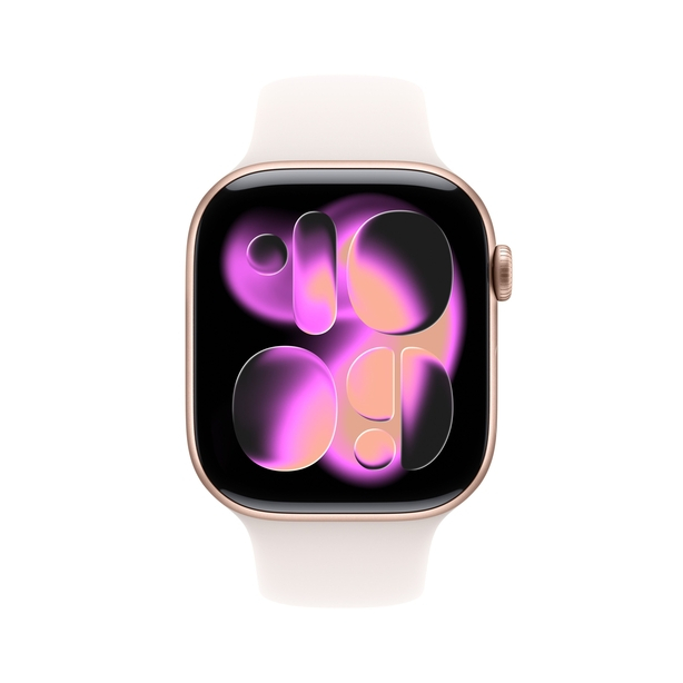 Apple Watch Series 11 GPS + Cellular 46mm Rose Gold Aluminium Case with Light Blush Sport Band - S/M image 2