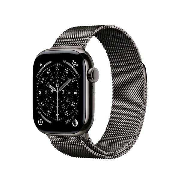 Apple Watch Series 11 GPS + Cellular 46mm Slate Titanium Case with Slate Milanese Loop - M/L image 1