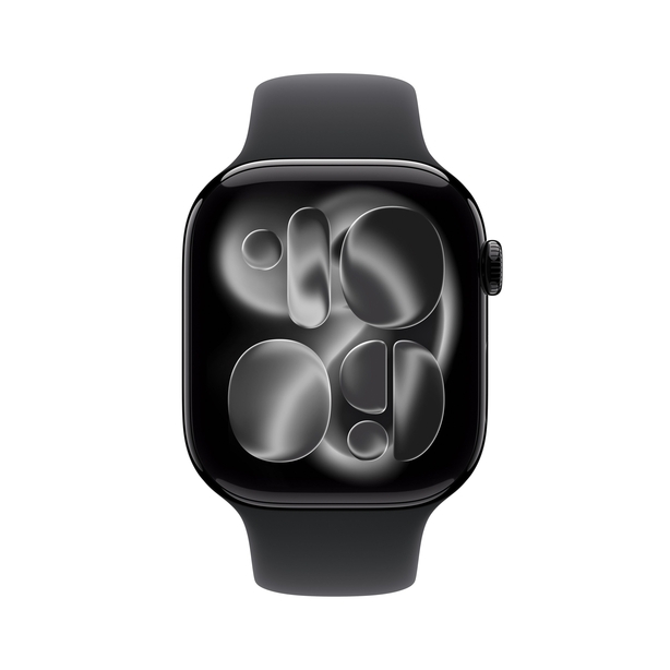 Apple Watch Series 11 GPS 42mm Jet Black Aluminium Case with Black Sport Band - S/M image 2