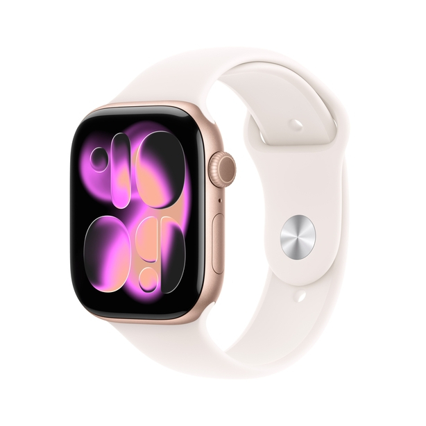 Apple Watch Series 11 GPS 42mm Rose Gold Aluminium Case with Light Blush Sport Band - S/M image 1