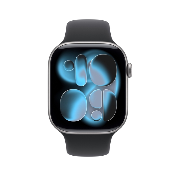Apple Watch Series 11 GPS 42mm Space Grey Aluminium Case with Black Sport Band - M/L image 2