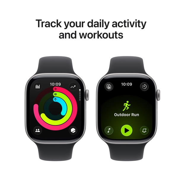 Apple Watch Series 11 GPS 42mm Space Grey Aluminium Case with Black Sport Band - S/M image 4