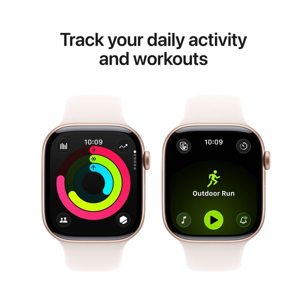 Apple Watch Series 11 GPS 46mm Rose Gold Aluminium Case with Light Blush Sport Band - S/M image 4