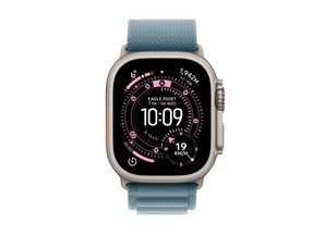 Apple Watch Ultra 3 GPS + Cellular 49mm Natural Titanium Case with Light Blue Alpine Loop - Small