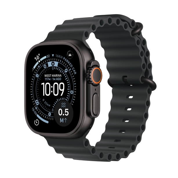 Apple Watch Ultra 3 GPS + Cellular 49mm Black Titanium Case with Black Ocean Band image 1