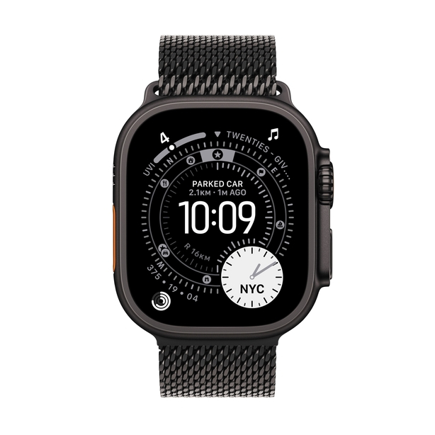 Apple Watch Ultra 3 GPS + Cellular 49mm Black Titanium Case with Black Titanium Milanese Loop - Medium image 2