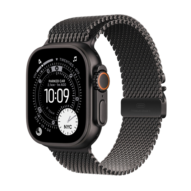 Apple Watch Ultra 3 GPS + Cellular 49mm Black Titanium Case with Black Titanium Milanese Loop - Small image 1