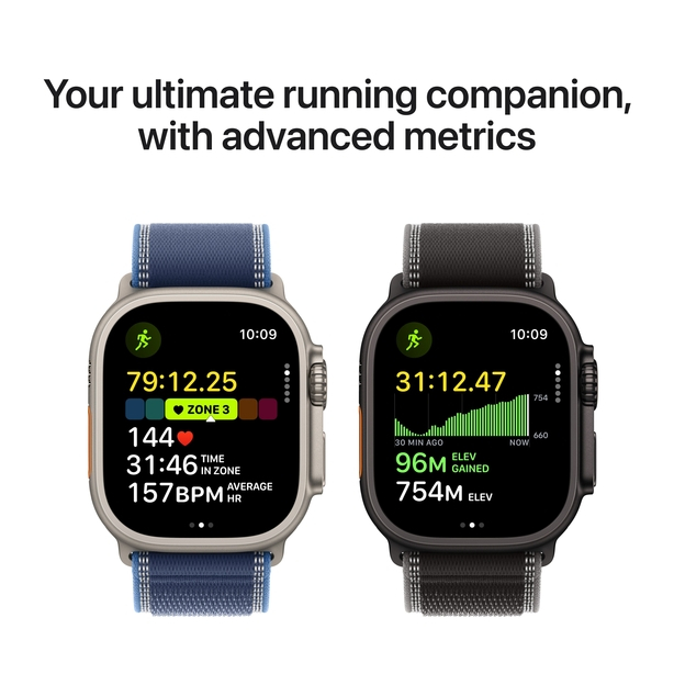 Apple Watch Ultra 3 GPS + Cellular 49mm Natural Titanium Case with Light Blue Alpine Loop - Large image 3