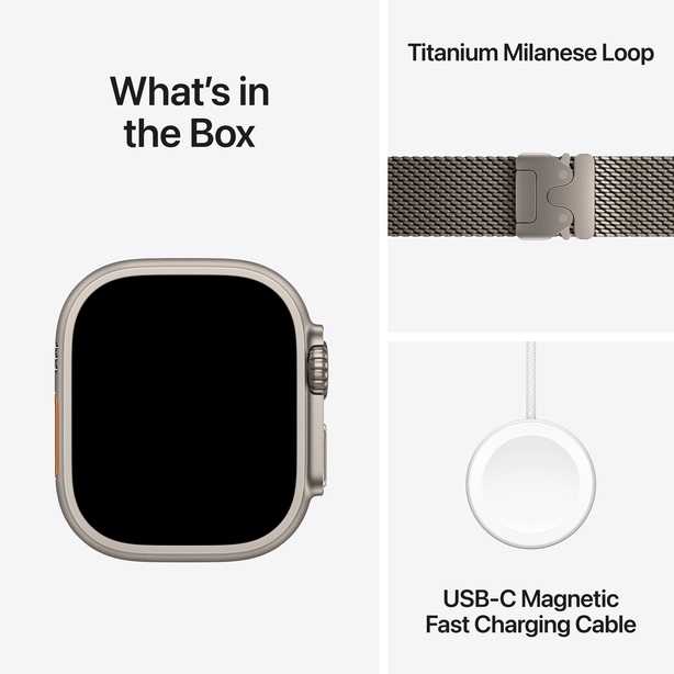 Apple Watch Ultra 3 GPS + Cellular 49mm Natural Titanium Case with Natural Titanium Milanese Loop - Small image 7